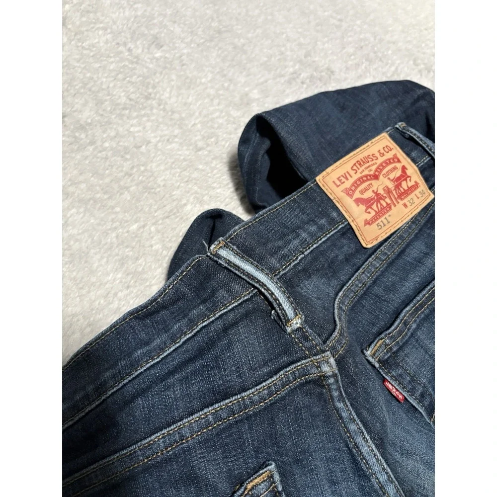 Levis 511 Mens Blue Slim Denim Jeans Size 32x34 Pants Stretch